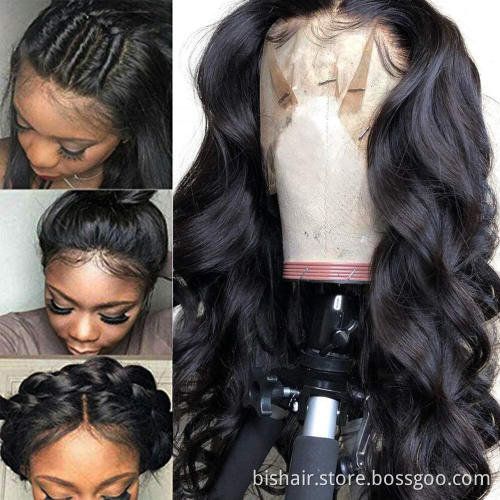 BIS Hair 13x1 T Front Lace Wig Brazilian Wave Real Human Hair Wig For Women 150% Density Natural Black Hair Wholesaler Discount